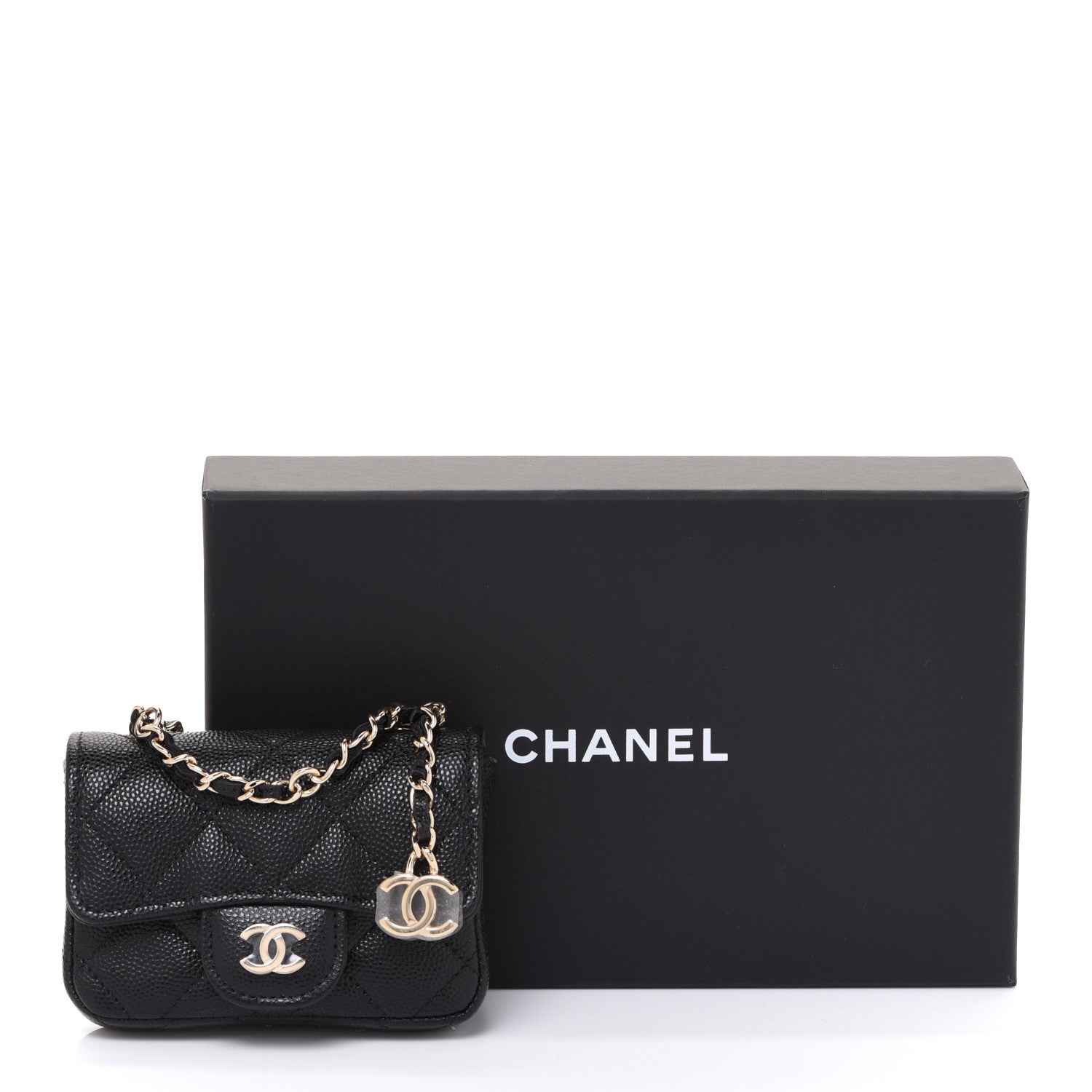 Chanel Caviar Quilted Mini Chain Belt Bag Black 10 of 10