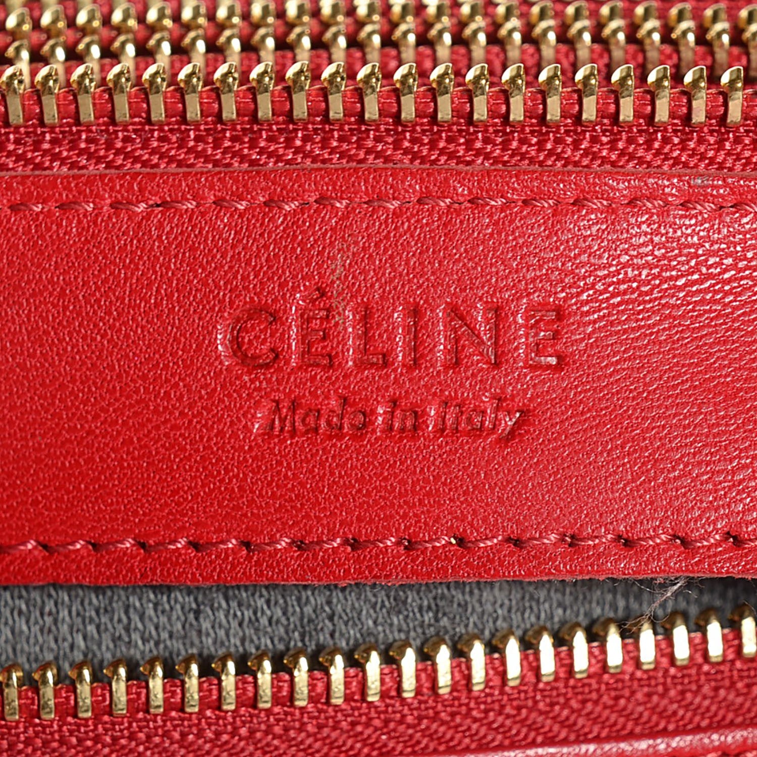 Celine Lambskin Large Trio Crossbody Bag Vermillion 7 of 8