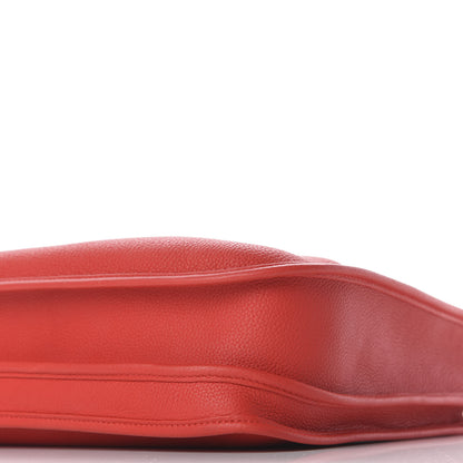 Hermes Taurillon Clemence Evelyne III PM Rouge De Coeur 7 of 9