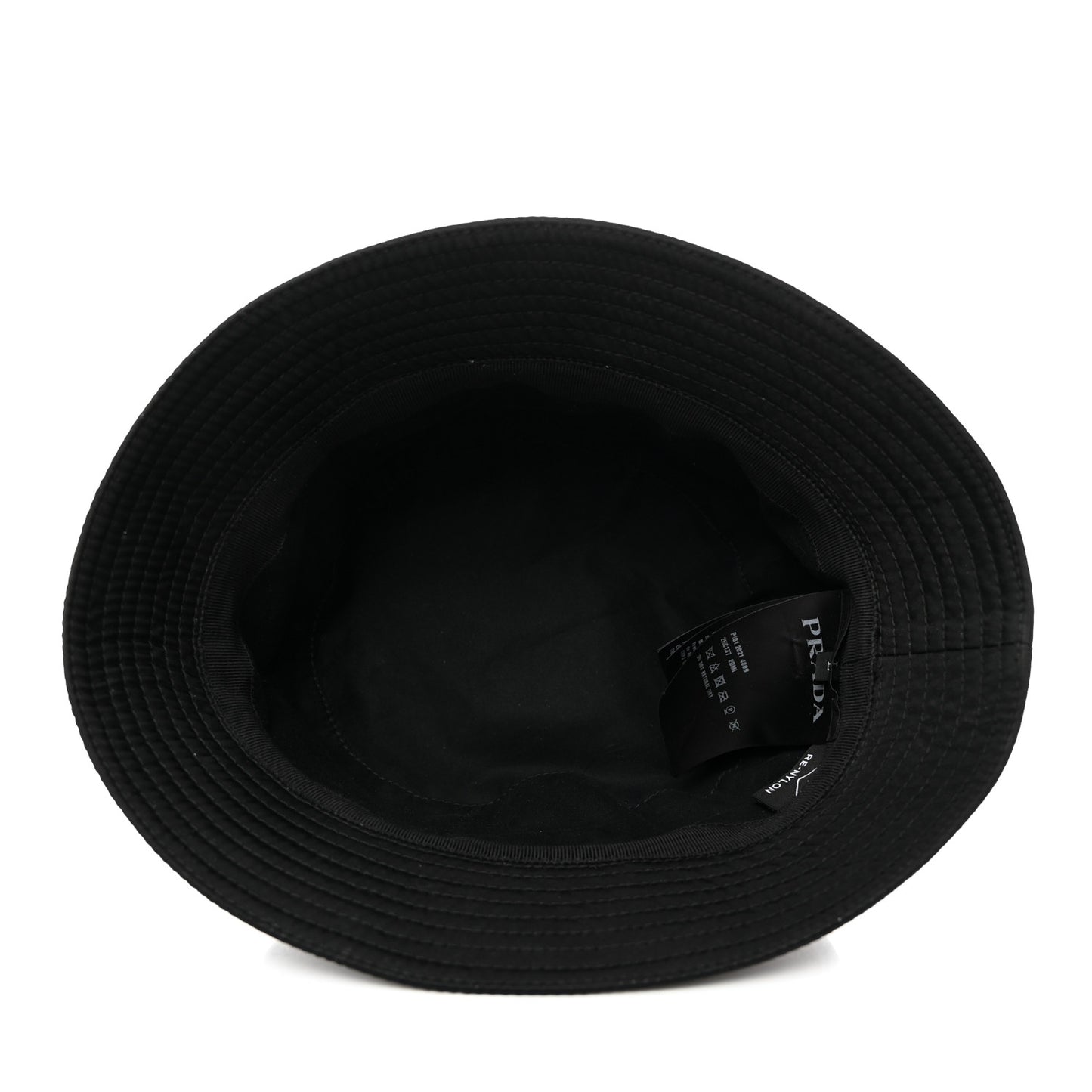 Re-Nylon Metal Triangle Logo Mens Bucket Hat L Black
