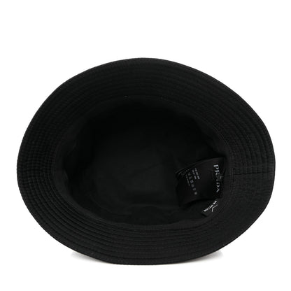 Prada Re-Nylon Metal Triangle Logo Mens Bucket Hat L Black 7 of 8