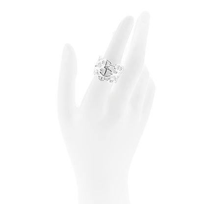 Hermes Sterling Silver GM Chaine d'Ancre Enchainee Band Ring 55 7.25 2 of 5