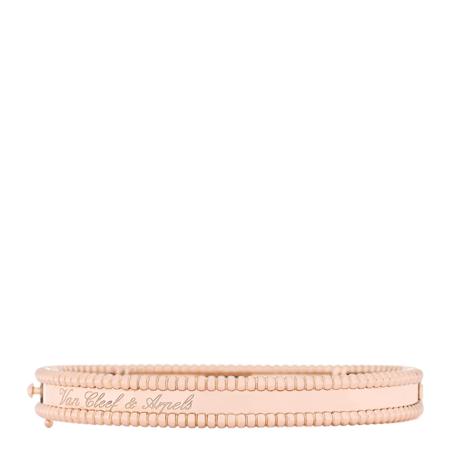 18K Rose Gold Perlee Signature Bangle Bracelet M