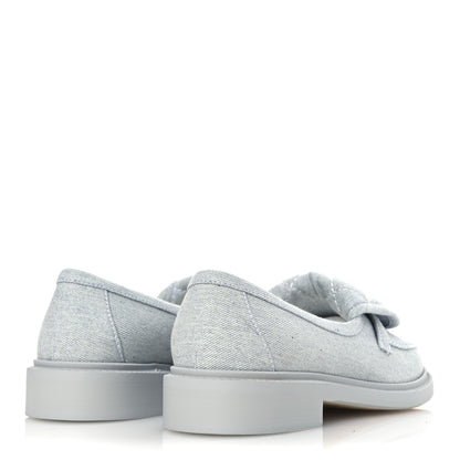 Chanel Denim CC Turnlock Loafers 37 Blue 5 of 11