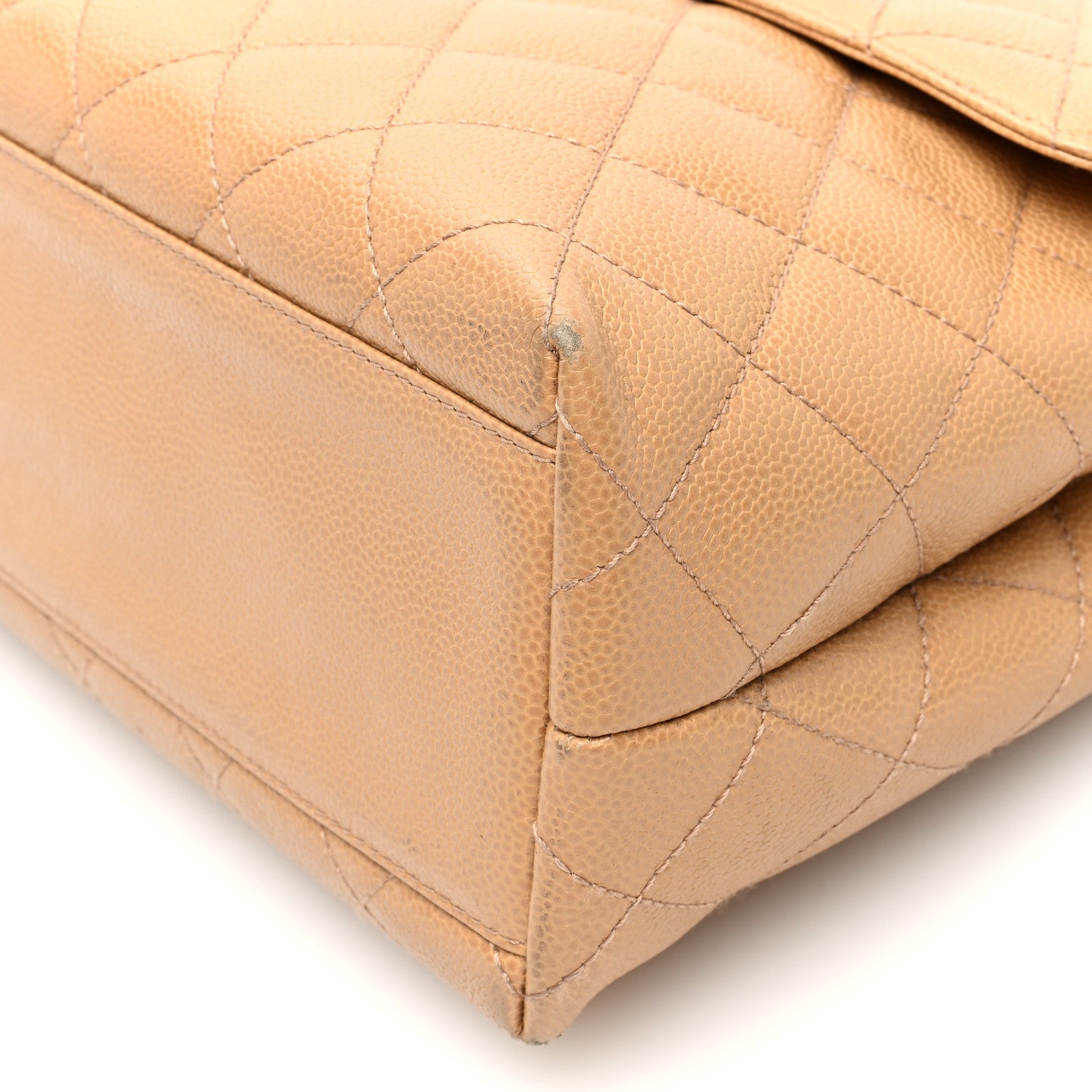 Chanel Caviar Quilted Jumbo Kelly Flap Beige 10 of 10