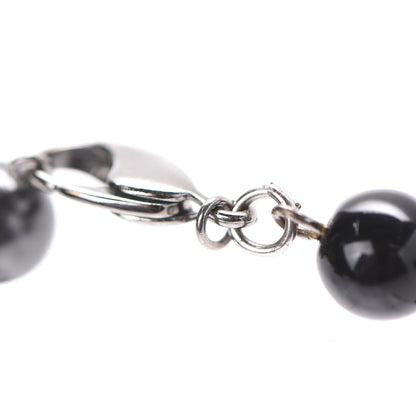 Chanel Ruthenium Pearl Beaded CC Long Necklace Black 6 of 6