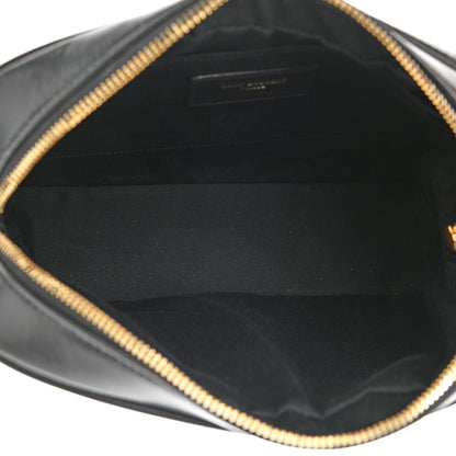 Saint Laurent Calfskin Leopard Print Monogram Lou Camera Bag Black 5 of 10