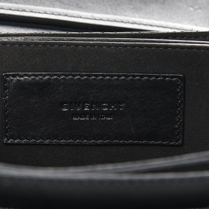 Givenchy Lambskin Embroidered Studded Small GV3 Shoulder Bag Black 6 of 13