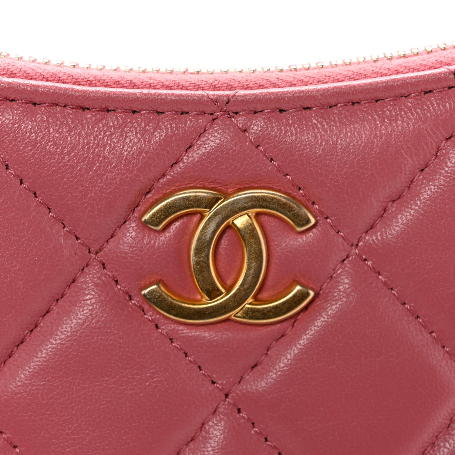 Chanel Lambskin Quilted Chain Around Top Handle Mini Bag Pink 13 of 13