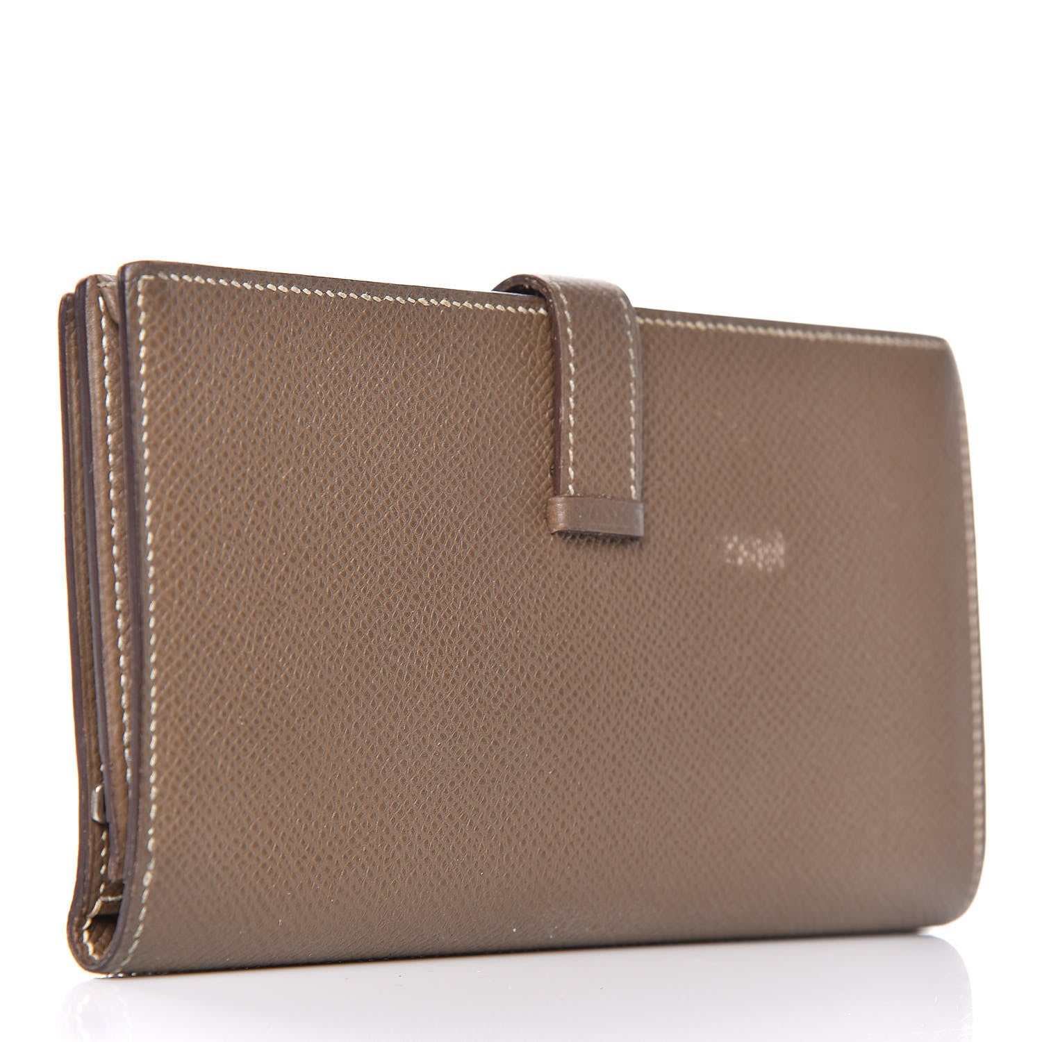 Hermes Epsom Bearn Gusset Wallet Etoupe 3 of 12