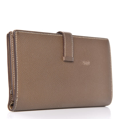 Hermes Epsom Bearn Gusset Wallet Etoupe 3 of 12