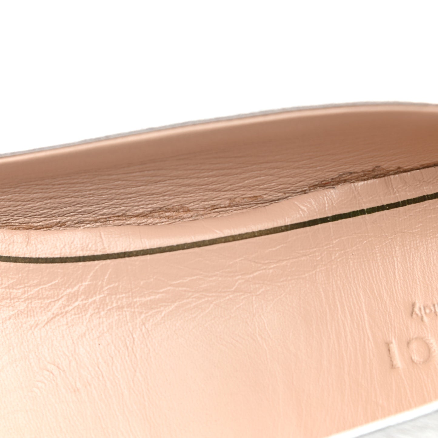 Metallic Nappa Web Bayadere Ballerina Flats 39 Argento