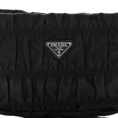 Prada Tessuto Nylon Gaufre Pochette Black 8 of 16