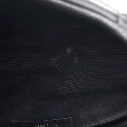 Saint Laurent Calfskin Quilted Toy Loulou Puffer Monogram Monochrome Chain Satchel Black 5 of 10