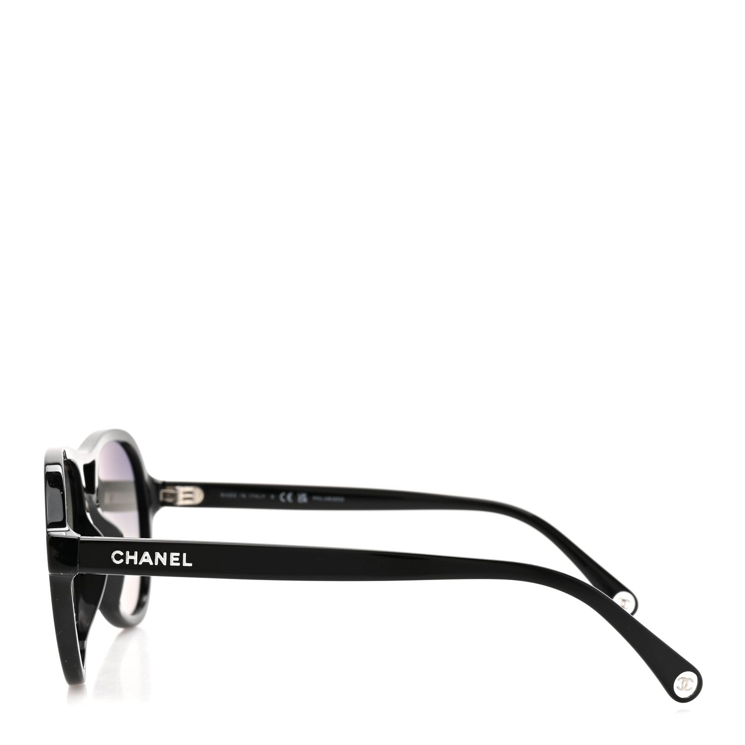 Chanel Acetate Pilot Sunglasses 5552-U Black 3 of 8