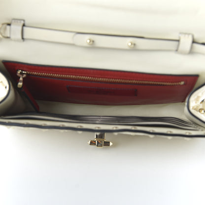 Valentino Garavani Nappa Rockstud Spike Wallet on Chain Light Ivory 5 of 10