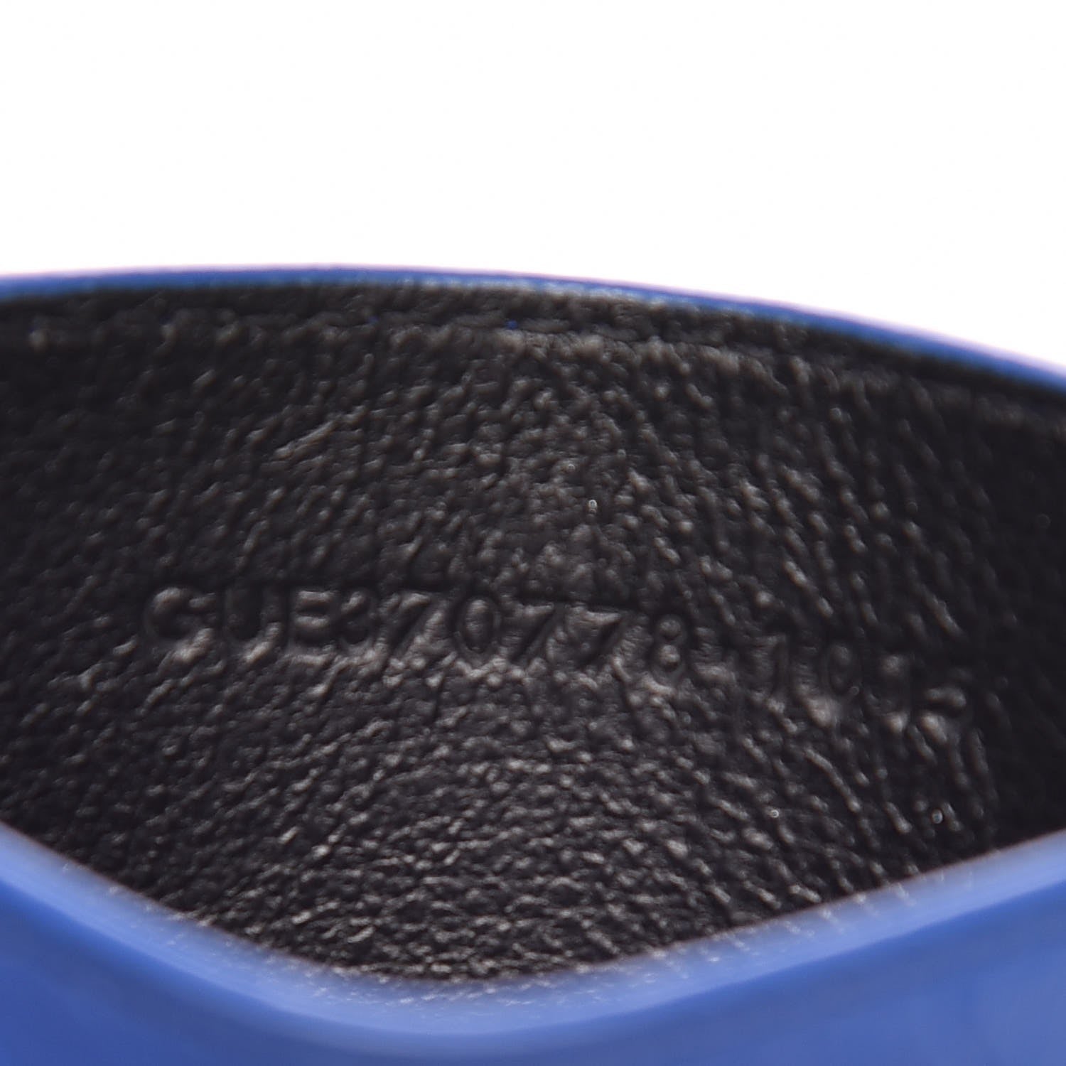 Saint Laurent Calfskin Crocodile Embossed Monogram Credit Card Case Royal Blue 7 of 8