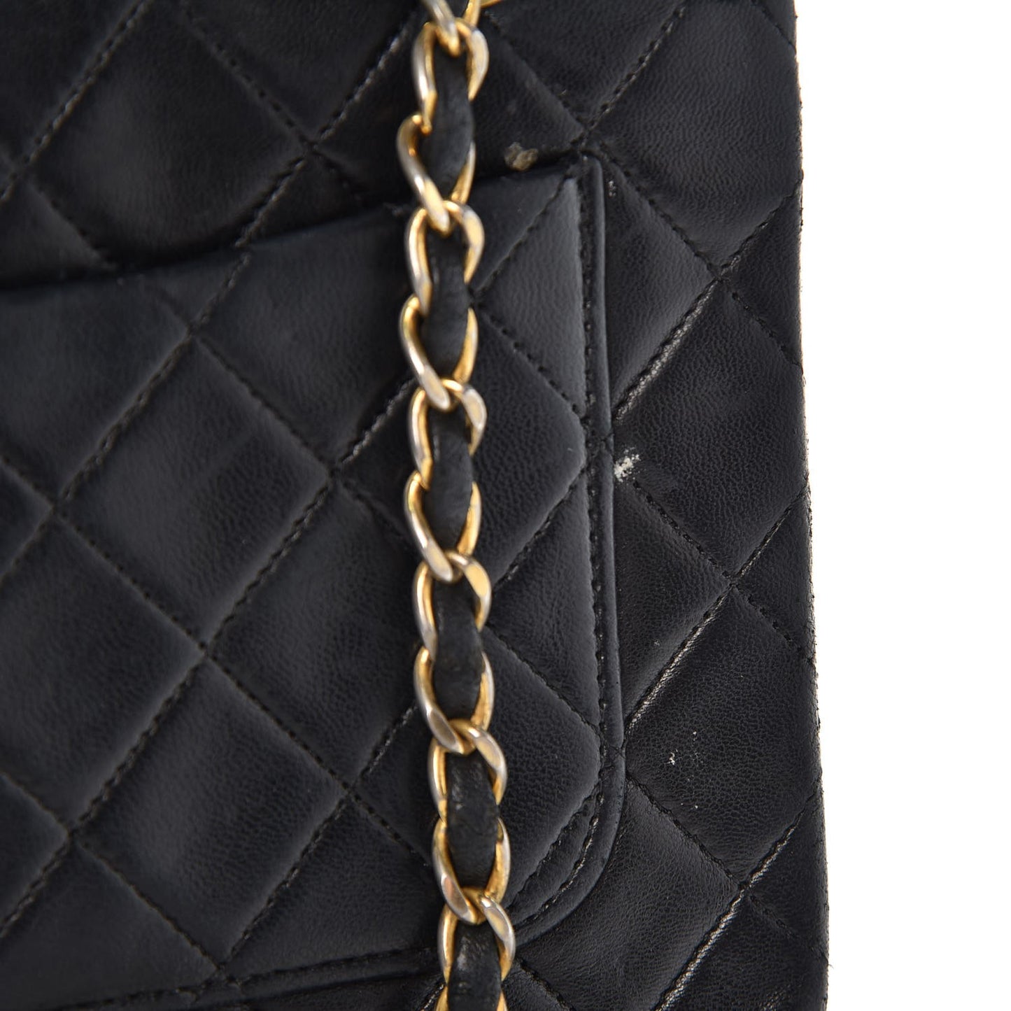 Lambskin Quilted Small Single Flap Black
