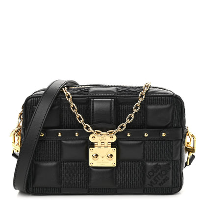 Louis Vuitton Lambskin Damier Quilt Troca PM Black 1 of 10
