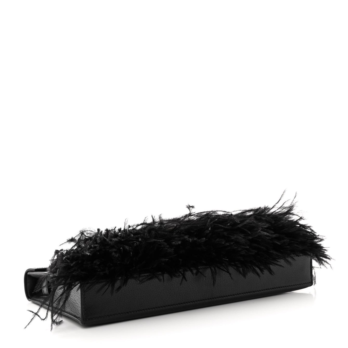 Chevre Chamkila Ostrich Feather Kelly Elan Folie Black