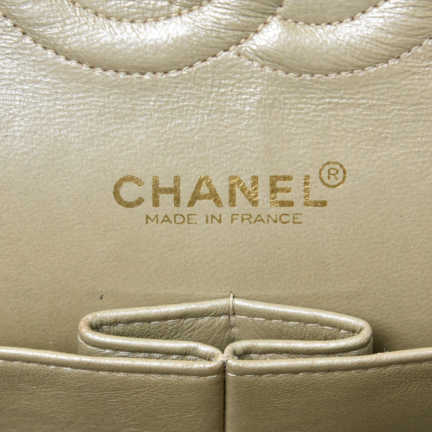 Chanel Metallic Lambskin Quilted Medium Double Flap Light Gold 6 of 22