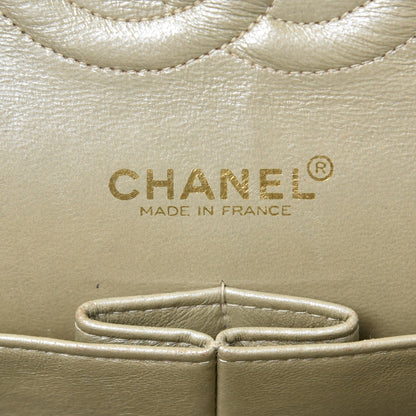 Chanel Metallic Lambskin Quilted Medium Double Flap Light Gold 6 of 22