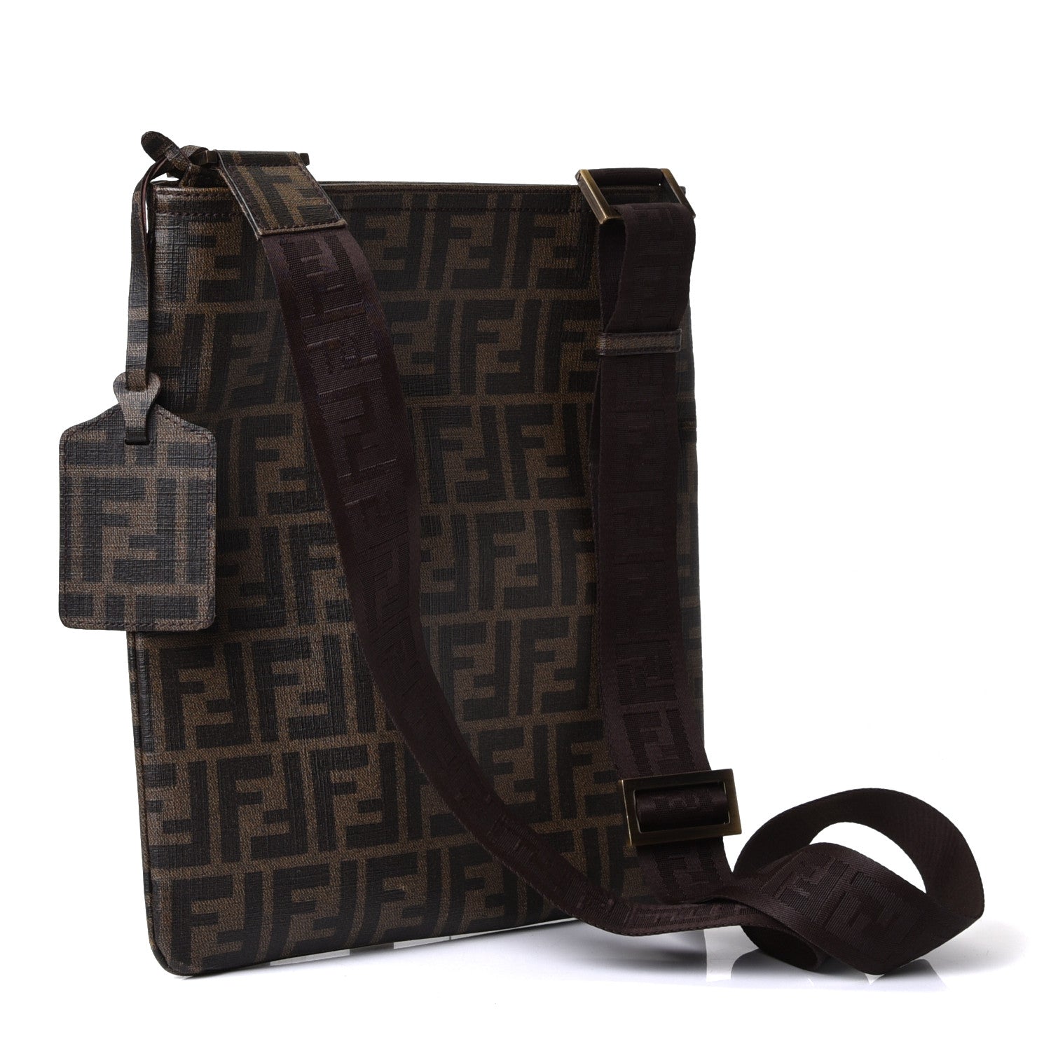 Fendi Zucca Spalmati Messenger Bag Tobacco 4 of 10