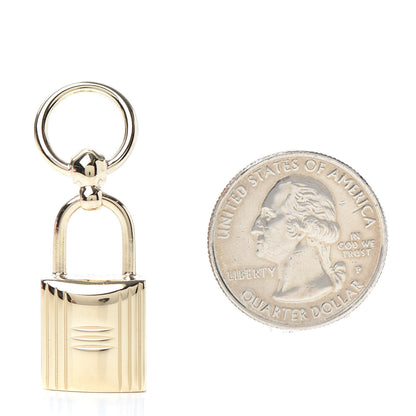 Hermes Permabrass Mini Loop Charms Cadenas Scarf Ring Gold 2 of 3