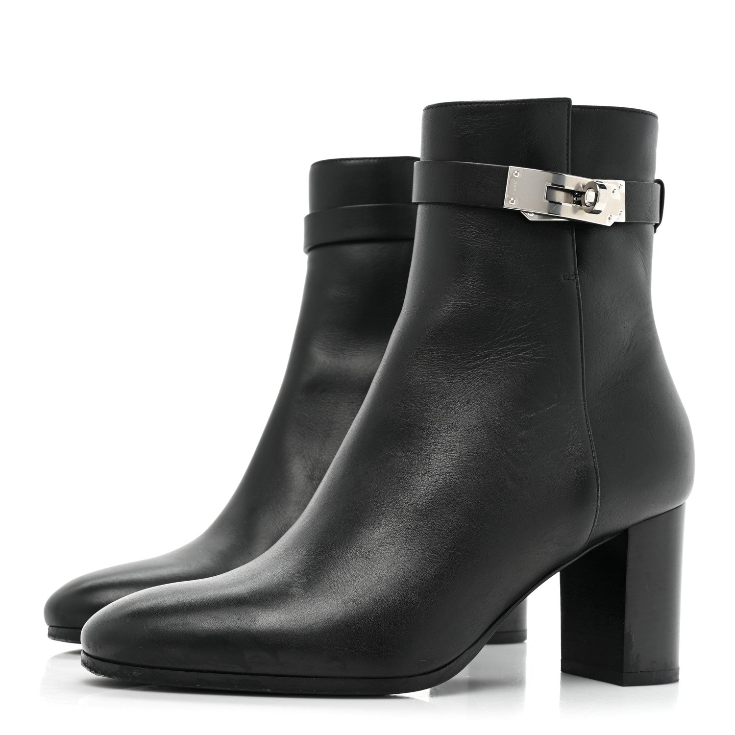 Hermes Calfskin Saint Germain Ankle Boots 36.5 Black 3 of 11