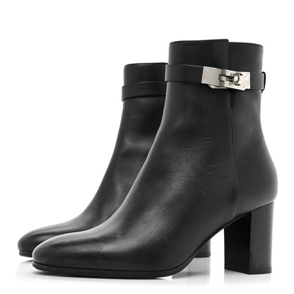 Hermes Calfskin Saint Germain Ankle Boots 36.5 Black 3 of 11