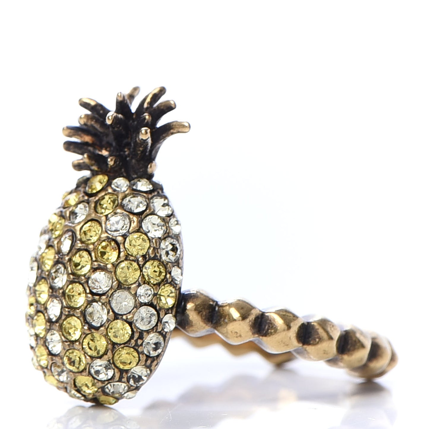 Crystal Pineapple Motif Ring M