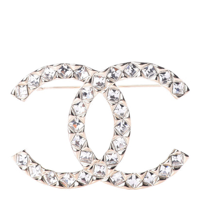 Chanel Baguette Crystal High Society CC Earrings Gold 1 of 4