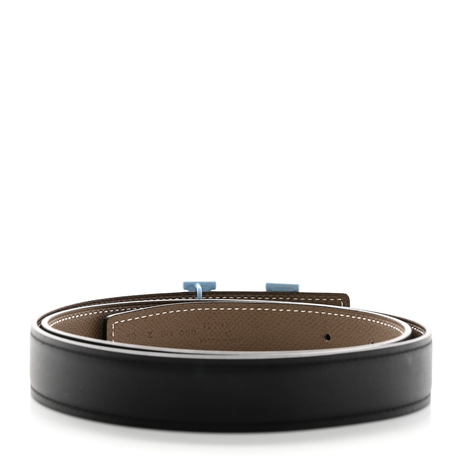 Hermes Swift Epsom H Belt 80 32 Black Etoupe 2 of 6
