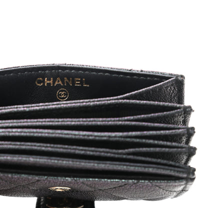 Chanel Iridescent Caviar Quilted Gusseted Card Holder Black 6 of 7