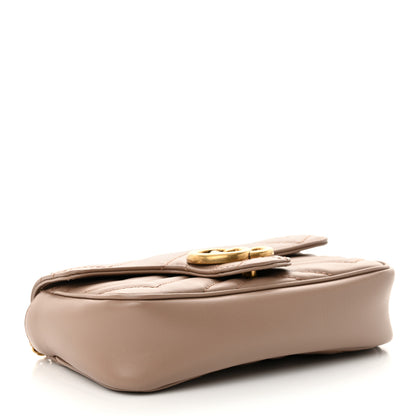 Gucci Calfskin Matelasse Super Mini GG Marmont Shoulder Bag Porcelain Rose 4 of 11