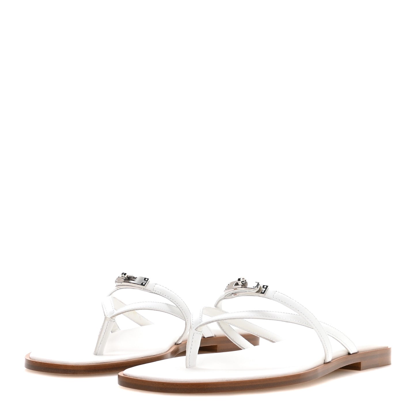 Calfskin Miss Sandals 38 White