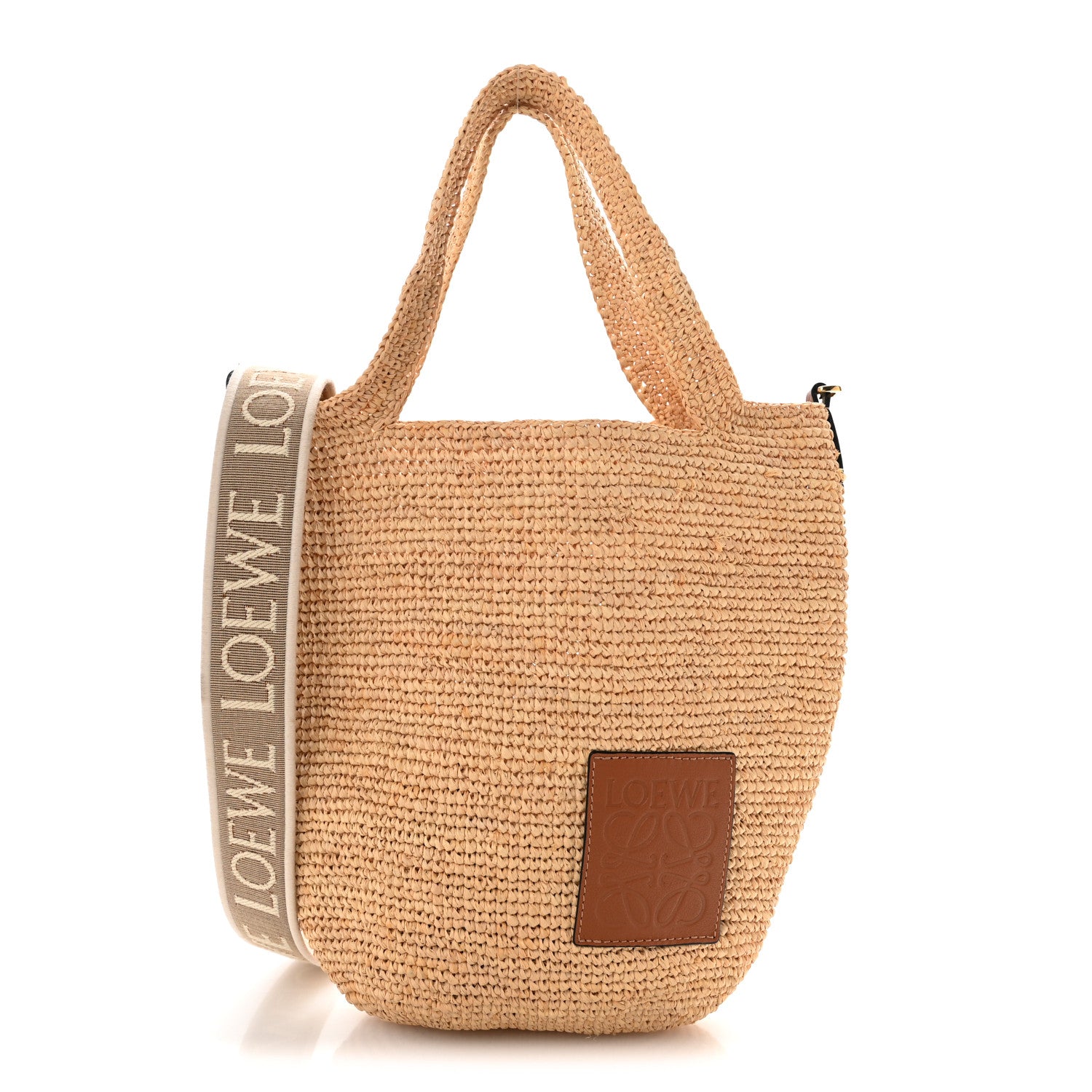 Loewe Raffia Mini Slit Tote Bag Natural Tan 1 of 11