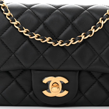 Chanel Lambskin Quilted Mini Rectangular Pearl Crush Flap Black 8 of 10