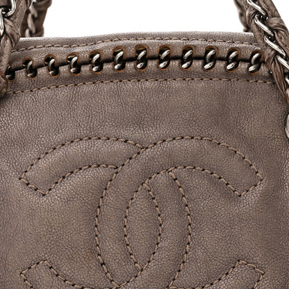 Chanel Metallic Goatskin Medium Luxe Ligne Bowler Bronze 8 of 16