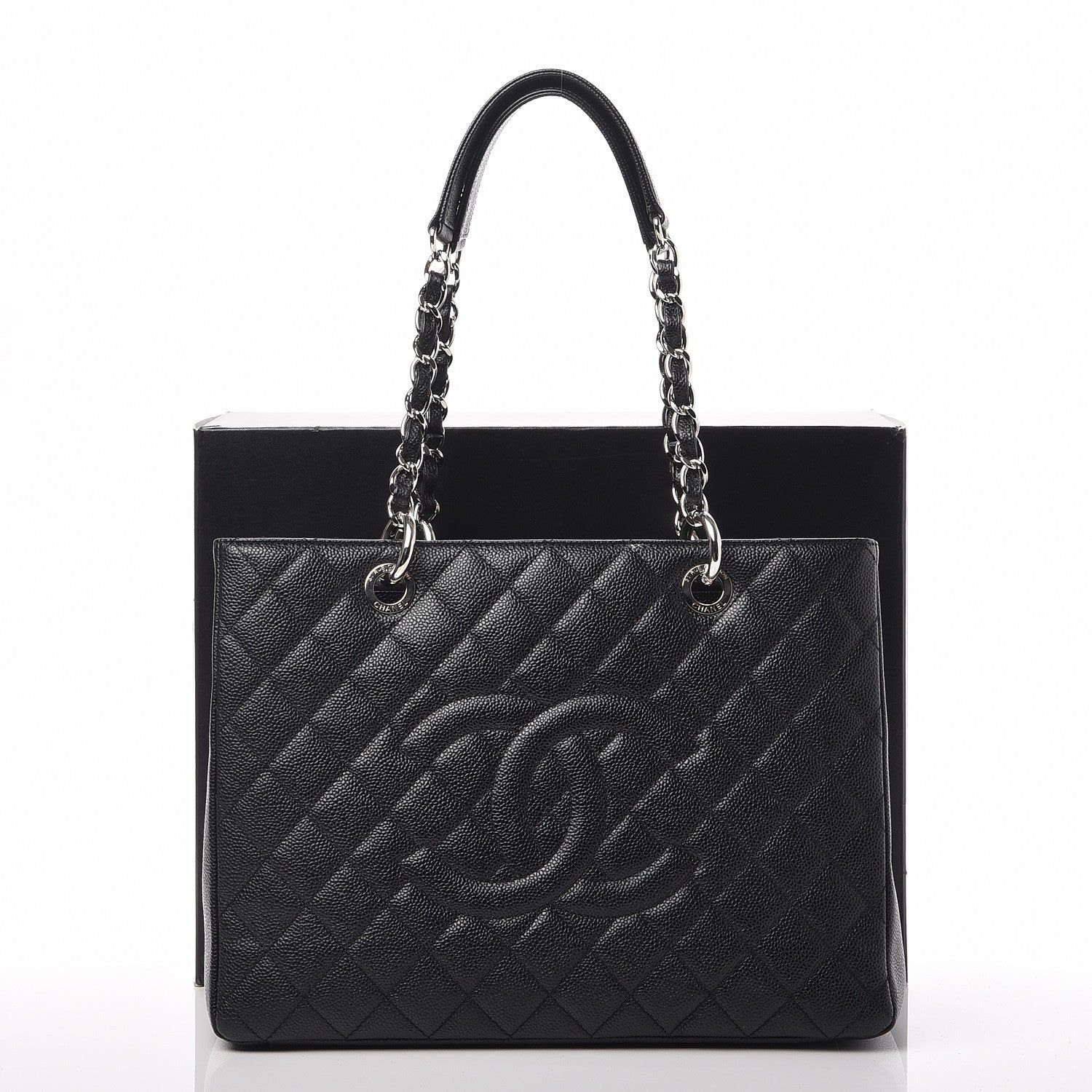 Chanel Caviar Quilted Grand Shopping Tote GST Black 7 of 7