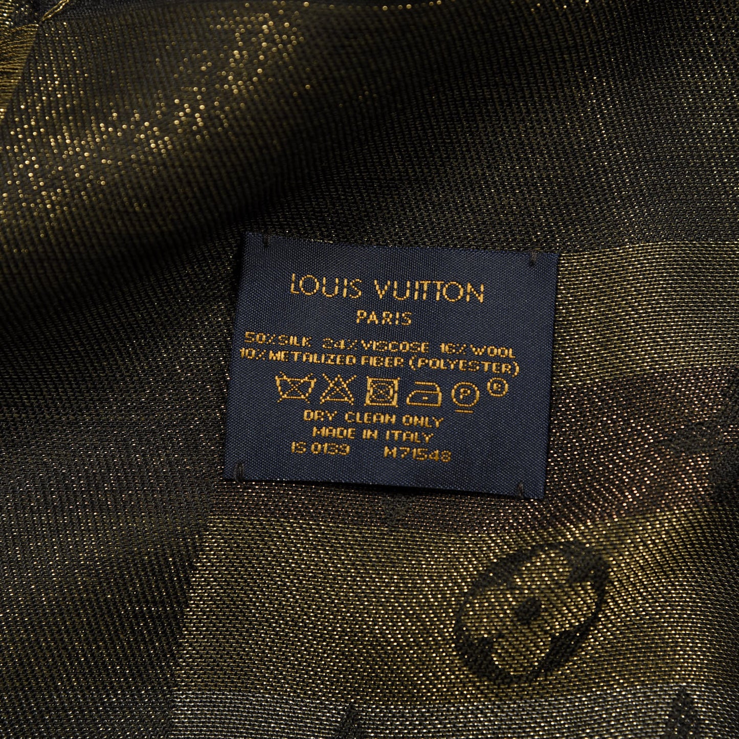 Silk Lurex Wool So Shine Monogram Shawl Black