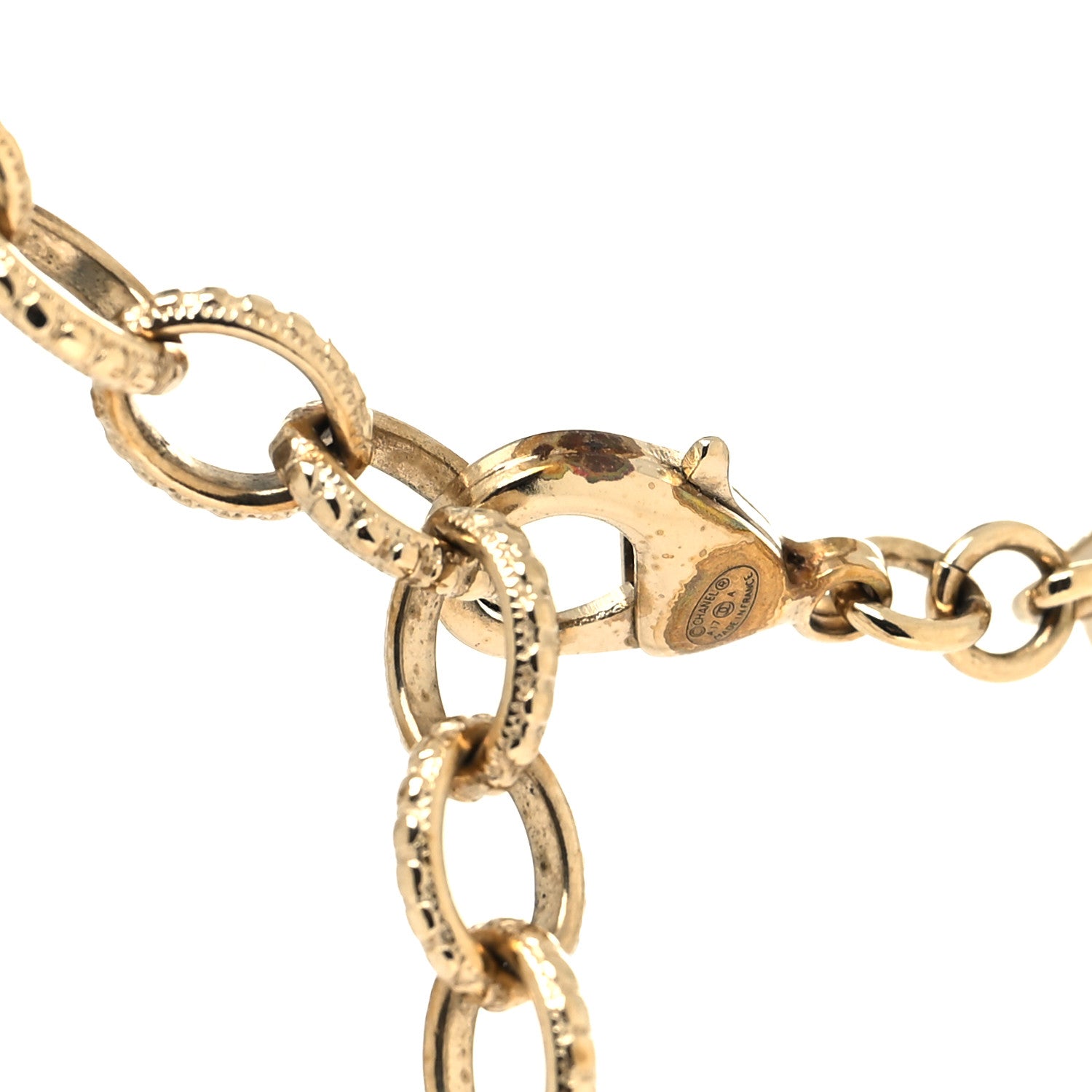 Chanel Mesh Logo Choker Necklace Gold 4 of 5