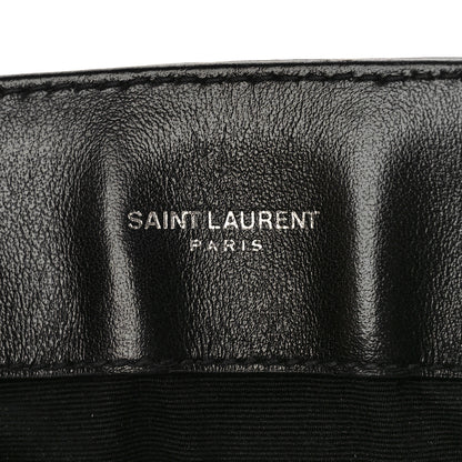 Saint Laurent Calfskin Y Quilted Monogram Medium Loulou Satchel Black 7 of 11
