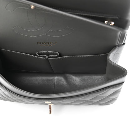 Chanel Lambskin Quilted Jumbo Double Flap Grey 5 of 9