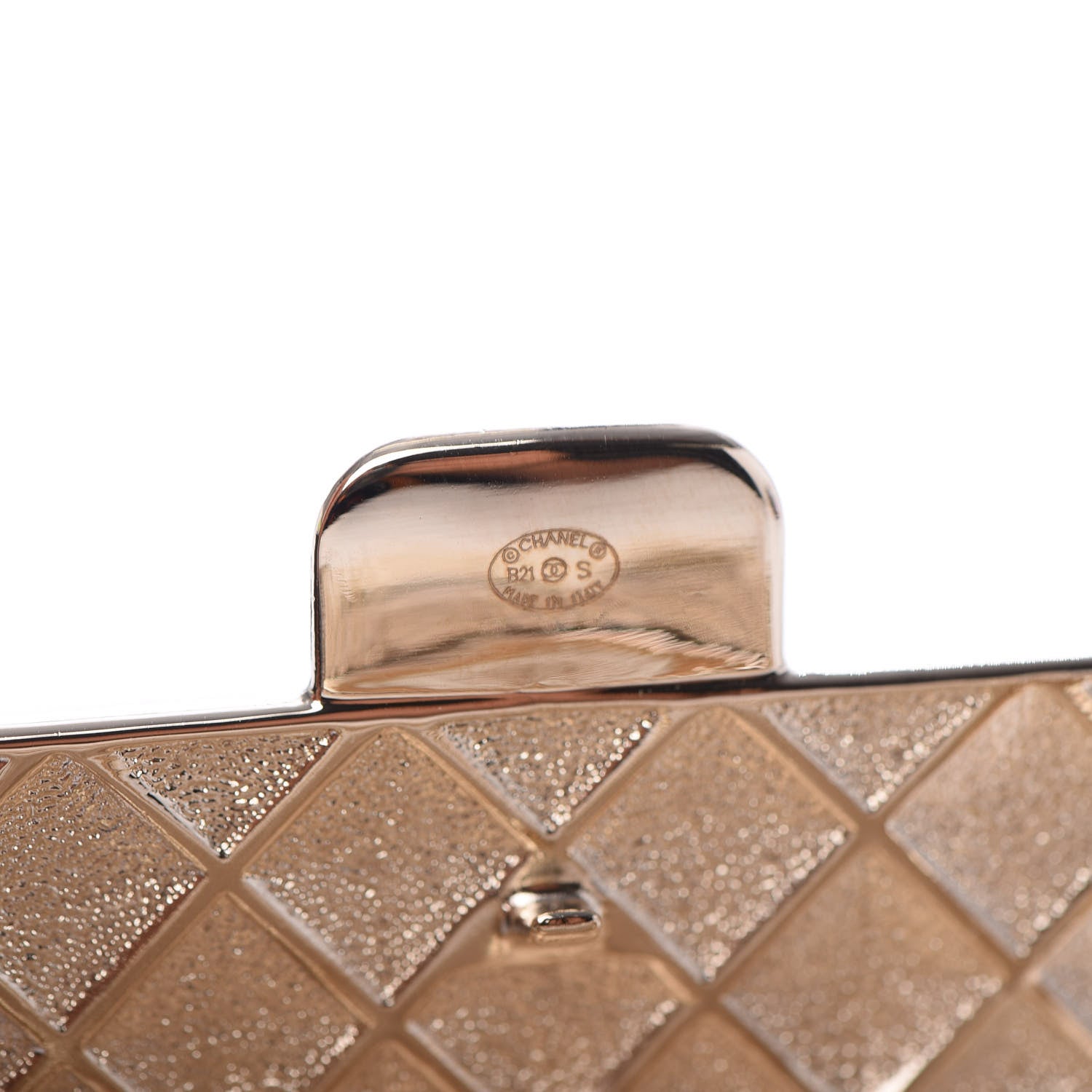 Chanel Metal Lambskin Pearl Chain Flap Bag Long Necklace Gold Black Pearly White 4 of 4