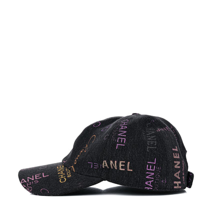 Chanel Denim Mood Cap Hat Black 3 of 7