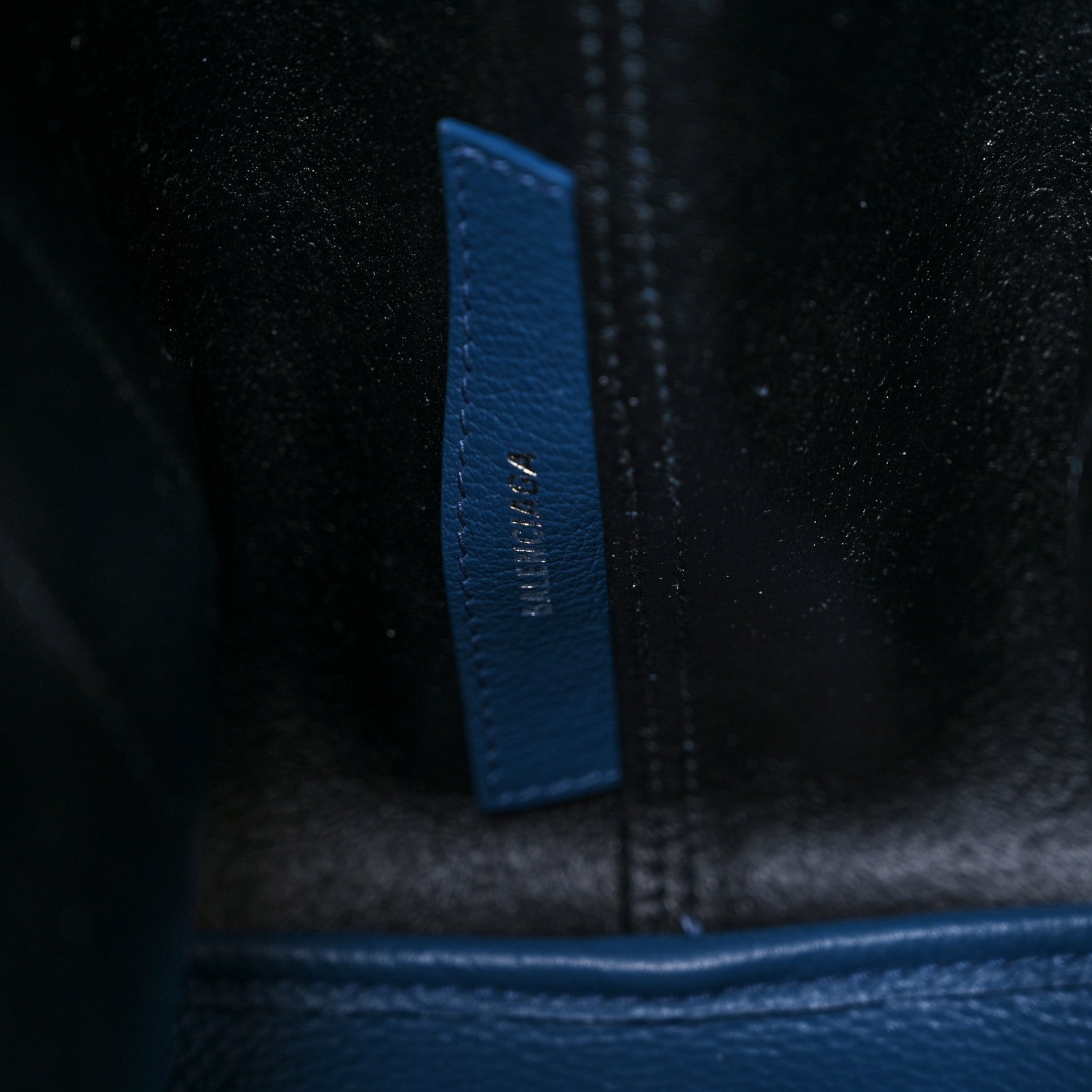 Balenciaga Calfskin S Navy Cabas Petrol Blue White 6 of 11
