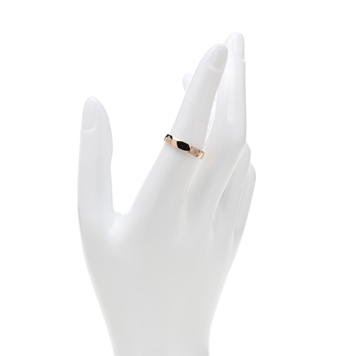 18K Rose Gold Diamond Ever Herakles Wedding Band Ring 55 7.25