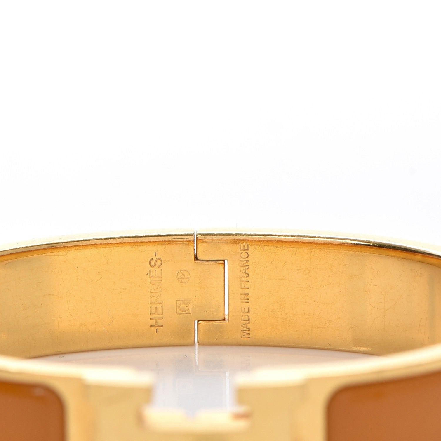 Hermes Narrow Enamel Clic Clac H Bracelet PM Curry 4 of 5