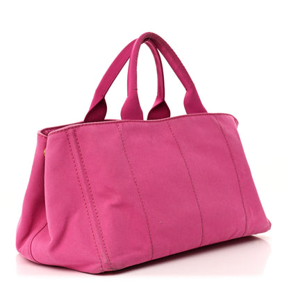 Prada Canvas Large Canapa Logo Tote Peonia 3 of 14